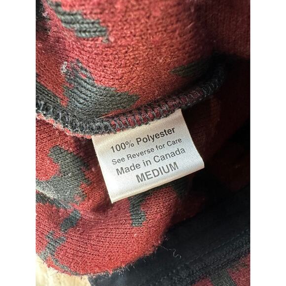 Kerrits Fleece Vest Womens M Cranberry Black Horse Full Zip Mock Neck Equestrian - Picture 7 of 7